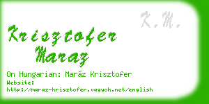krisztofer maraz business card
