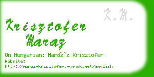 krisztofer maraz business card